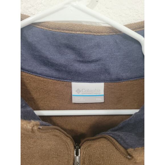 Columbia Men's Great Hart Mountain III Half Zip Brown Size XXL‎ #12 - Picture 3 of 3